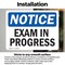 Signmission Exam In Progress, 10 in W x Rectangle, Vinyl Decal OS-2PACK-NS-D-710-L-12206 - alternate 2